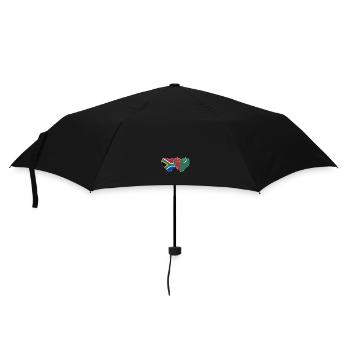 Afrique du Sud Turkménistan Flag Heart - Parapluie standard - noir - Devant