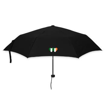 Nigeria Ireland Flag Heart - Umbrella (small) - black - Front