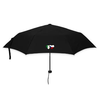 Irland Tschechien Flagge Herz - Regenschirm (klein) - Schwarz - Vorne