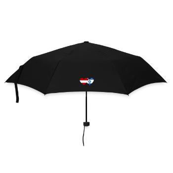 Austria Israel Flag Heart - Umbrella (small) - black - Front