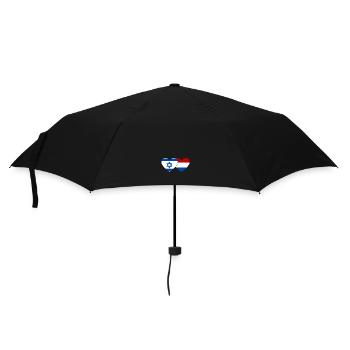 Israël Hollande Drapeau Coeur - Parapluie standard - noir - Devant