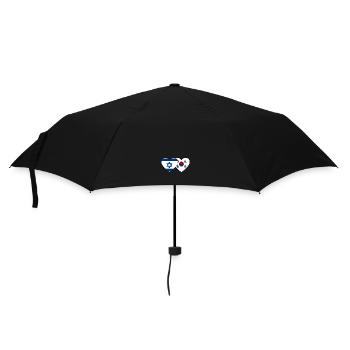 Israël Corée du Sud Flag Heart - Parapluie standard - noir - Devant