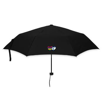 Mauritius Israel Flag Heart - Umbrella (small) - black - Front