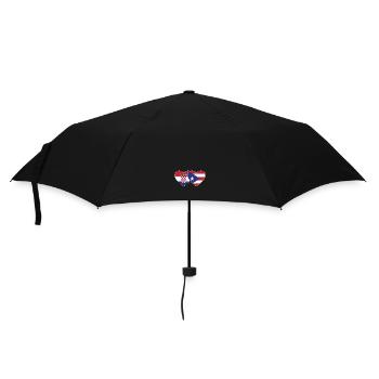 Croatie Drapeau du Cœur de Porto Rico - Parapluie standard - noir - Devant