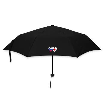 Slovenia Japan Heart Flag - Umbrella (small) - black - Front