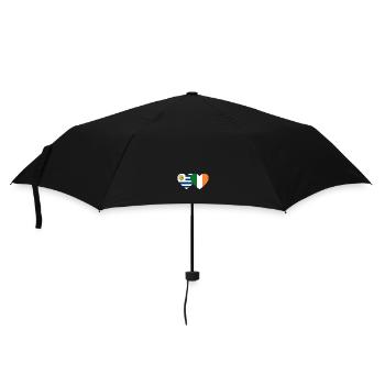 Uruguay Ireland Heart Flag - Umbrella (small) - black - Front