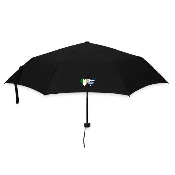 Irland Uruguay Herz Flagge - Regenschirm (klein) - Schwarz - Vorne