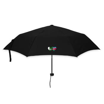 Pakistan Azerbaijan Flag Heart - Umbrella (small) - black - Front