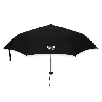 Pakistan USA Flag Heart - Umbrella (small) - black - Front