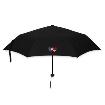 USA Armenia Flag Heart - Umbrella (small) - black - Front