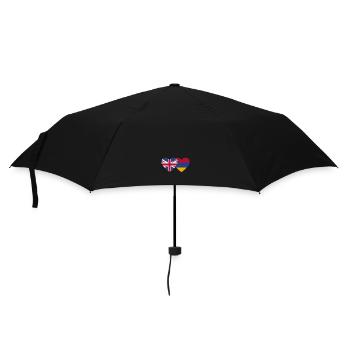 England Armenia Flag Heart - Umbrella (small) - black - Front