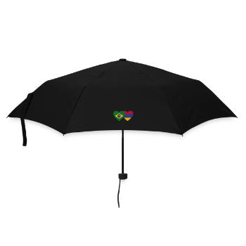 Brasilien Armenien Flagge Herz - Regenschirm (klein) - Schwarz - Vorne