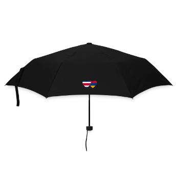 Costa Rica Arménie Drapeau Coeur - Parapluie standard - noir - Devant