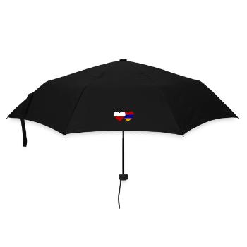 Poland Armenia Flag Heart - Umbrella (small) - black - Front