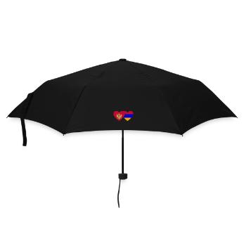 Monténégro Arménie Drapeau Coeur - Parapluie standard - noir - Devant
