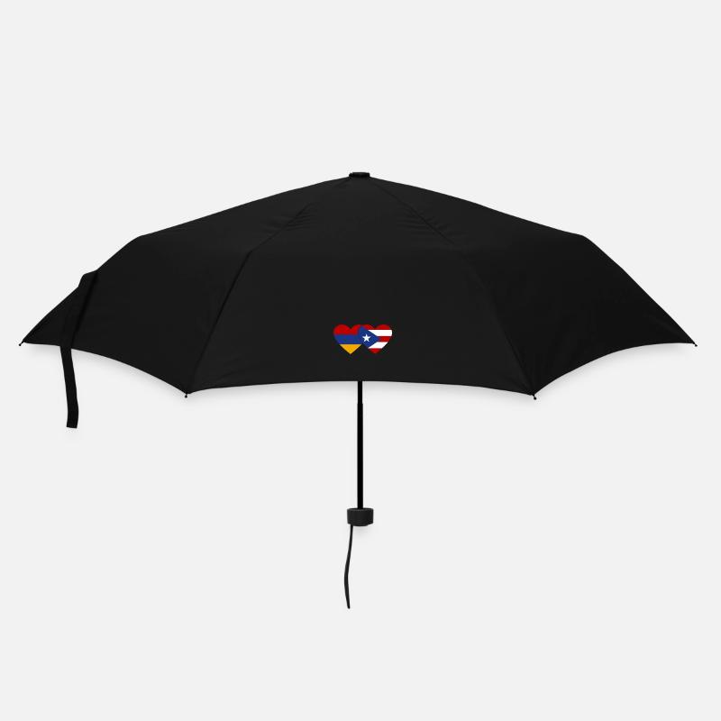Armenien Kuba Flagge Herz - Regenschirm (klein) - Schwarz