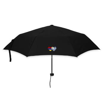 Armenien Uruguay Flagge Herz - Regenschirm (klein) - Schwarz - Vorne