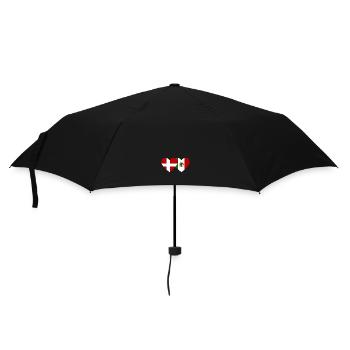 Denmark Mexico Flag Heart - Umbrella (small) - black - Front