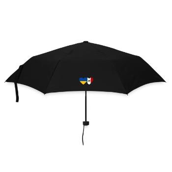 Ukraine Mexico Flag Heart - Umbrella (small) - black - Front