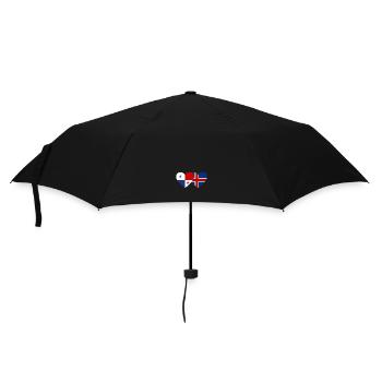 Panama Island Flag Heart - Umbrella (small) - black - Front
