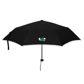 Pakistan Finland Flag Heart - Umbrella (small) - black - Front