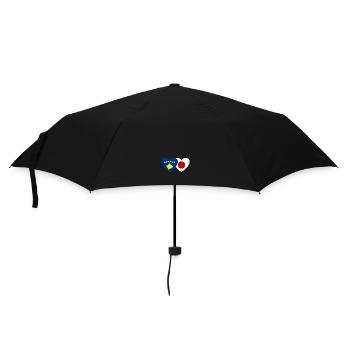 Kosovo Japan Flagge Herz - Regenschirm (klein) - Schwarz - Vorne