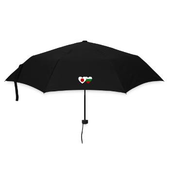 Japon Bulgarie drapeau coeur - Parapluie standard - noir - Devant