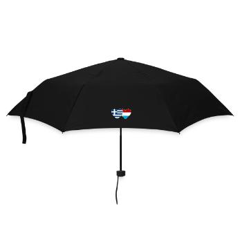 Grèce Drapeau luxembourgeois coeur utilisé - Parapluie standard - noir - Devant