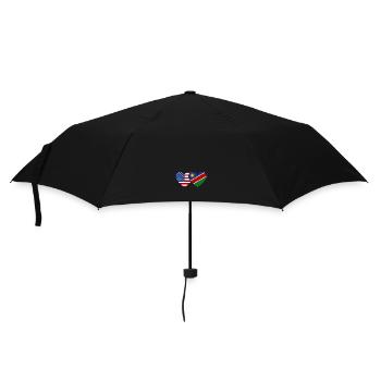 USA Namibia Flag Heart - Umbrella (small) - black - Front