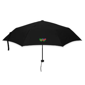Brazil Namibia Flag Heart - Umbrella (small) - black - Front
