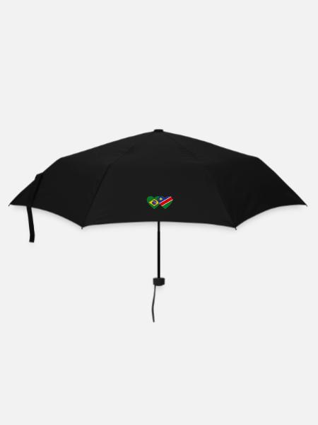 Brésil Namibie Flag Heart - Parapluie standard - noir