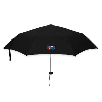 Tunesien Australien Flagge Herz - Regenschirm (klein) - Schwarz - Vorne