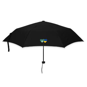 Macau Ukraine Flagge Herz - Regenschirm (klein) - Schwarz - Vorne