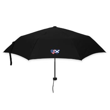 USA Scotland Flag Heart - Umbrella (small) - black - Front