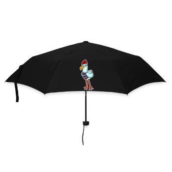 Nordsee Möwe Motiv Vogel - Regenschirm (klein) - Schwarz - Vorne