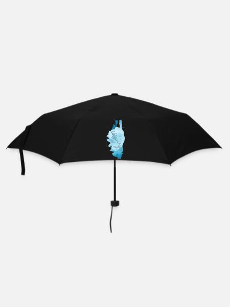 Randonnée Corse GR 20 carte GR20 corse rando gr20 - Parapluie standard - noir