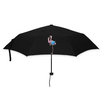 Pizza aux flamants roses - Parapluie standard - noir - Devant