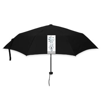 Penguin in Mountains asks But Why - Umbrella (small) - black - Front