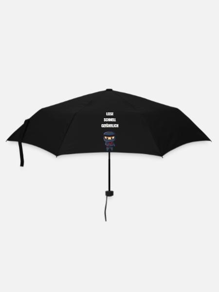 Leise Schnell Gefährlich Ninja - Regenschirm (klein) - Schwarz