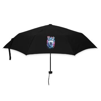 Siberian Husky Dog in Water Colors. Illustration - Umbrella (small) - black - Front