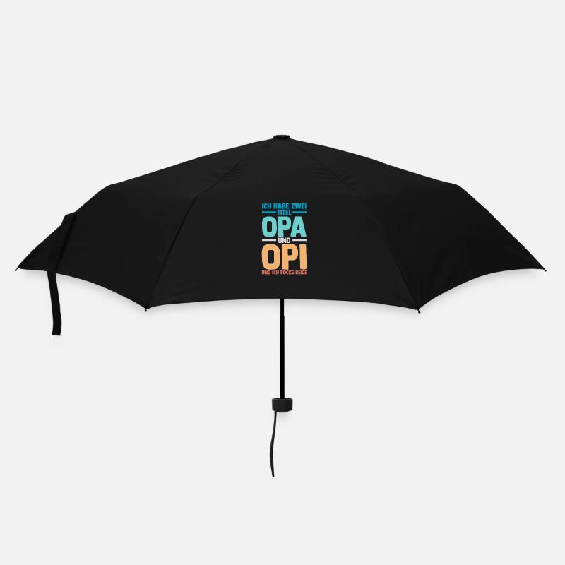 Ich Habe Zwei Titel Opa Und Mama - Regenschirm (klein) - Schwarz