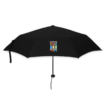 Kita Abgänger Erste Klasse Einschulung Schulkind - Regenschirm (klein) - Schwarz - Vorne