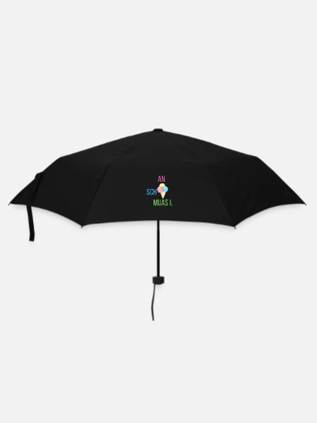 An scheiß muas i - Statement - Regenschirm (klein) - Schwarz