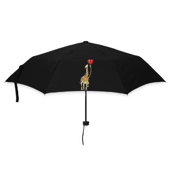 Giraffe Balloon - Umbrella (small) - black - Front