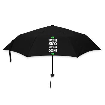 Pas vos clés. Pas vos pièces ! pour Hodler & Crypto - Parapluie standard - noir - Devant