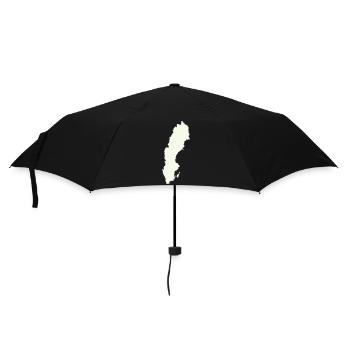 Schweden Silhouette Print - Regenschirm (klein) - Schwarz - Vorne