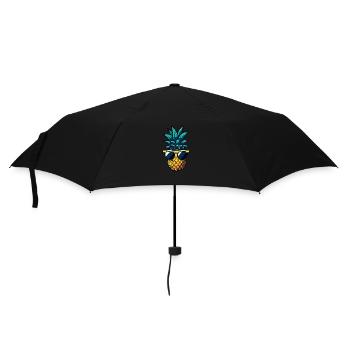 Süßer Affe Engel - Tierisches Fantasie Design - Regenschirm (klein) - Schwarz - Vorne