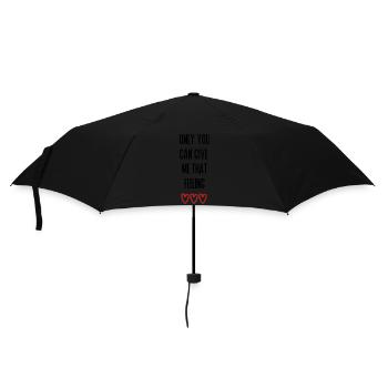 love love Saint-Valentin en amour Dicton anglais - Parapluie standard - noir - Devant