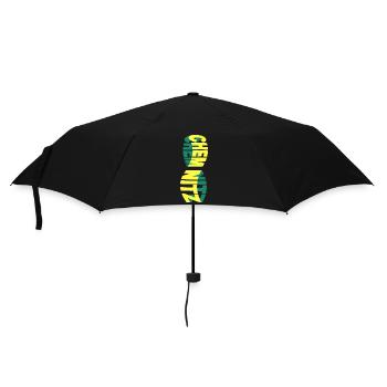 Chemnitz Germany City Skyline Font Colorful - Umbrella (small) - black - Front