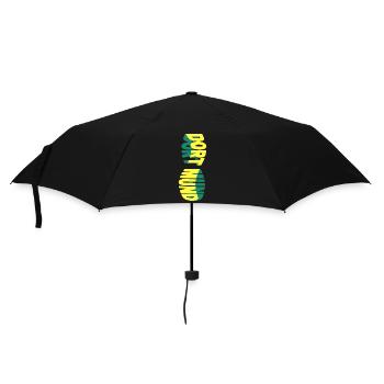 Dortmund Germany City Skyline Font Colorful - Umbrella (small) - black - Front